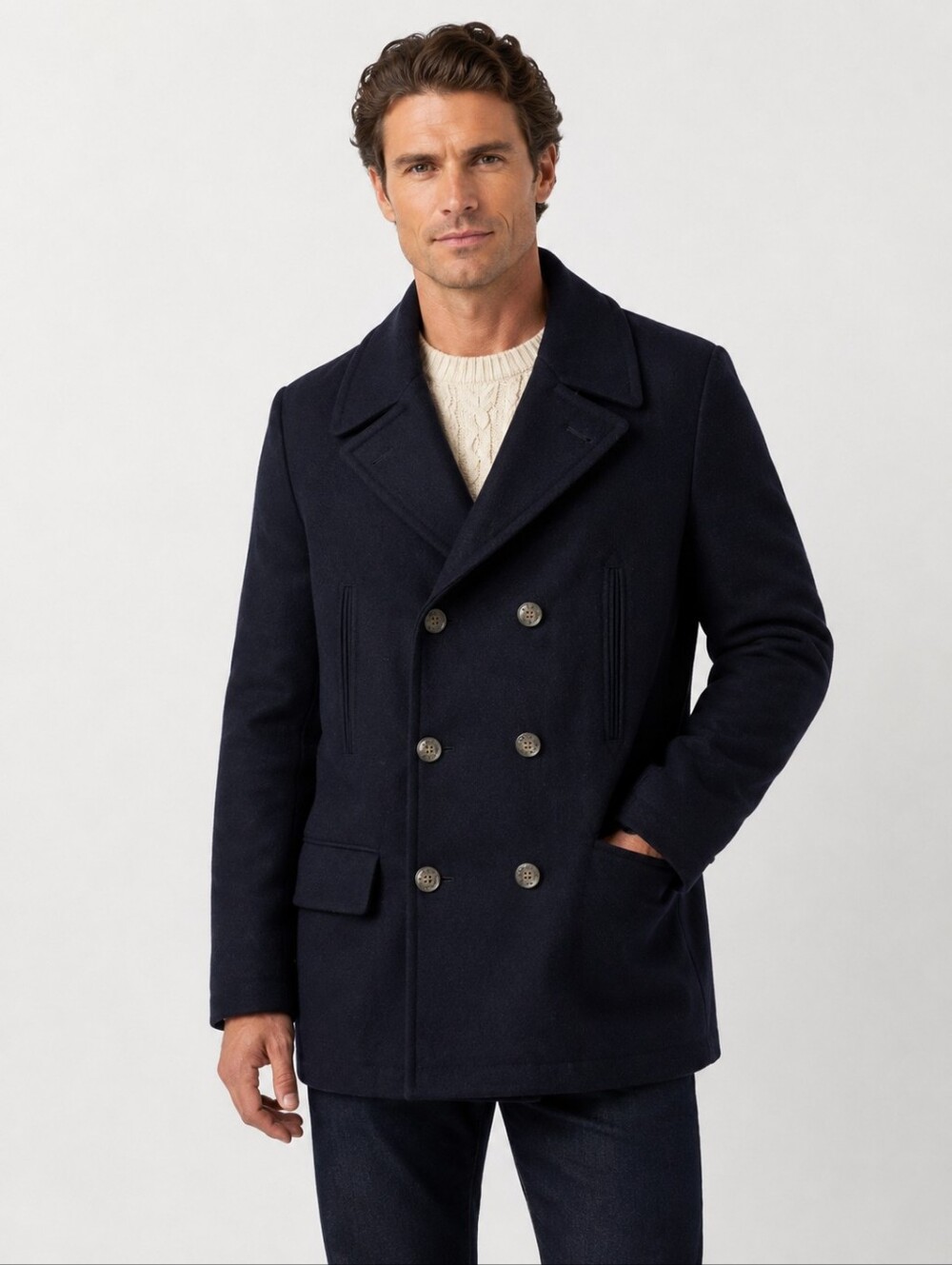 Lauren Ralph Lauren Luke Wool Blend Navy Blue Peacoat Size 40R